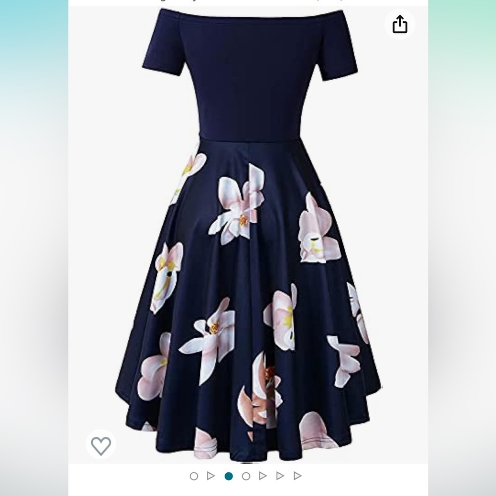 Women’s Off The Shoulder High Low Hem Cocktail Dress - NWT Size Small - Picture 2 of 5